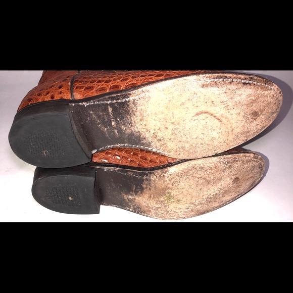 LARRY MAHAN EXOTIC LEATHER WESTERN BOOTS - Picture 5 of 8